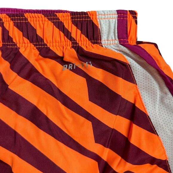 Nike Dri-Fit Striped Orange and Purple Running Shorts Size S - Picture 4 of 6
